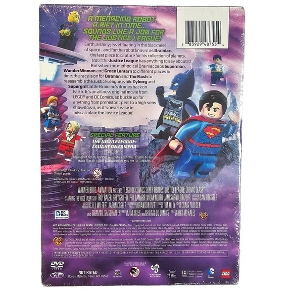 Lego Justice League Cosmic Clash DVD + Lego Minifigure DC Super Heroes Movie - Picture 2 of 8